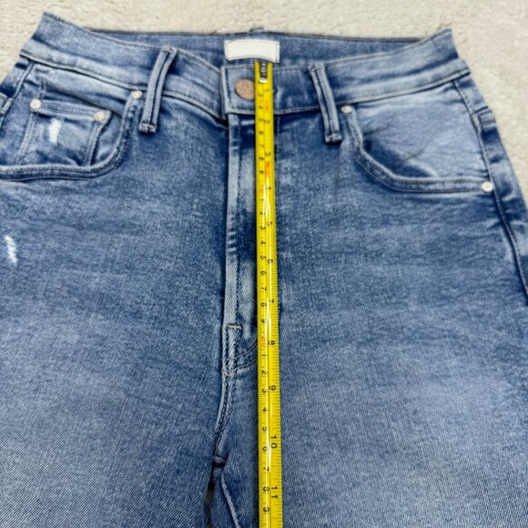 Mother The Insider Crop Step Fray Blue Jean Women's Denim Pants, Size 27 - Picture 11 of 11
